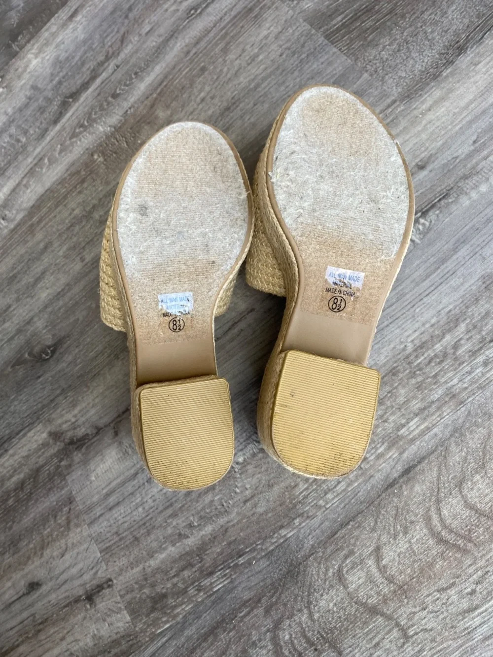 Soda Espadrille Slide Wedge Sandals 8.5